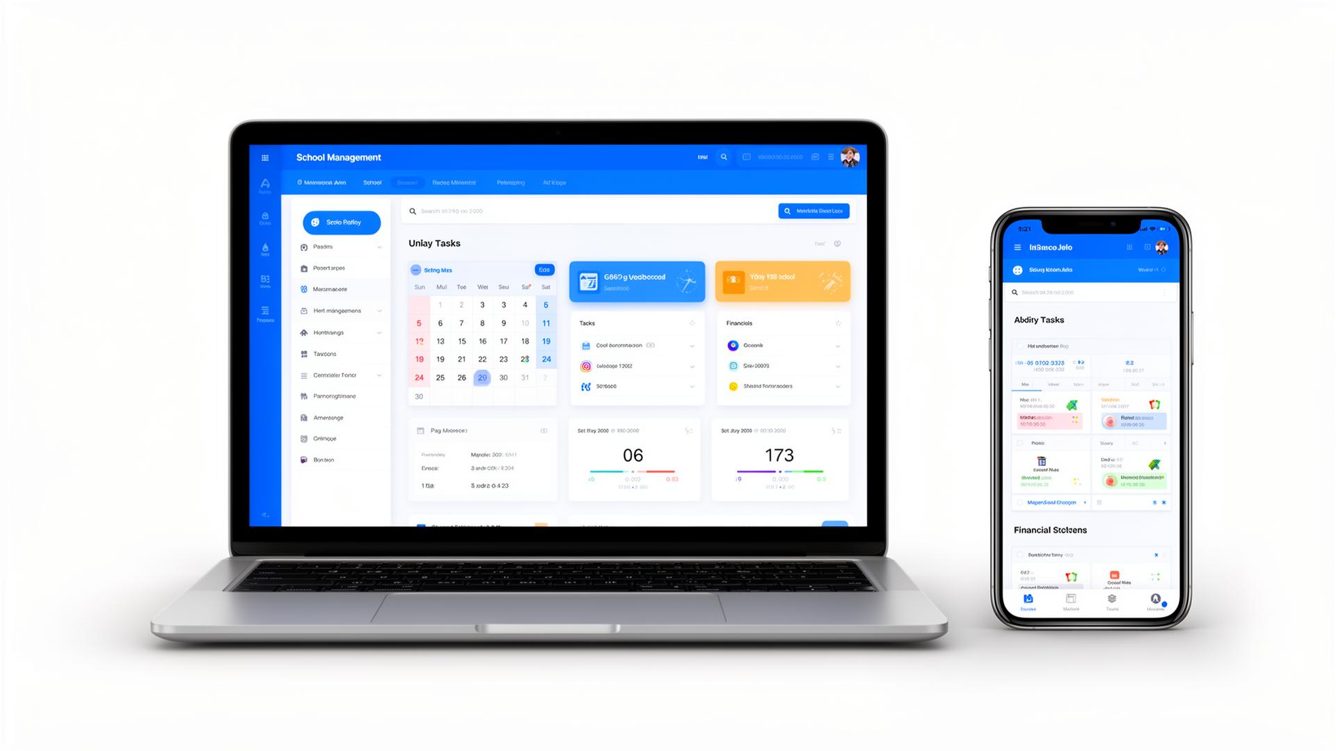 Dashboard do Rotina Escolar no computador e no celular